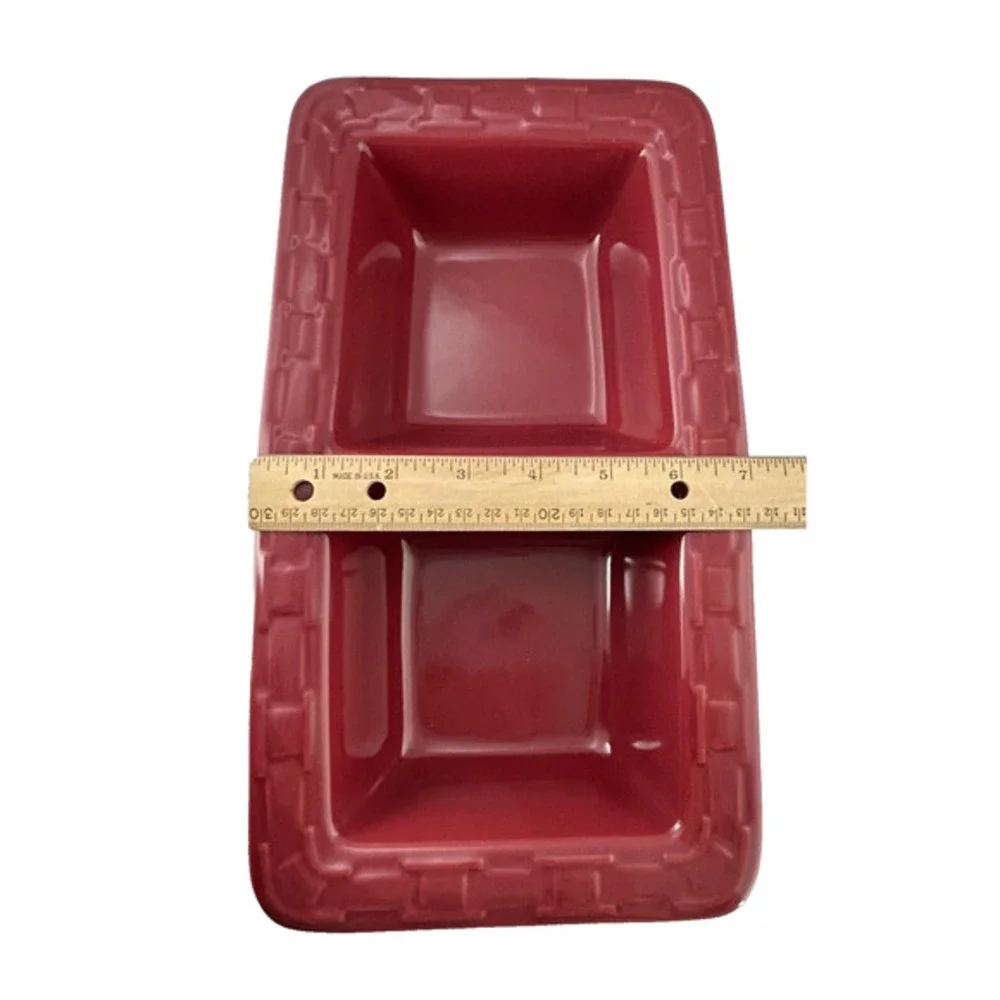Longaberger Pottery Woven Traditions‎ Divided Dish Paprika Red #3181440